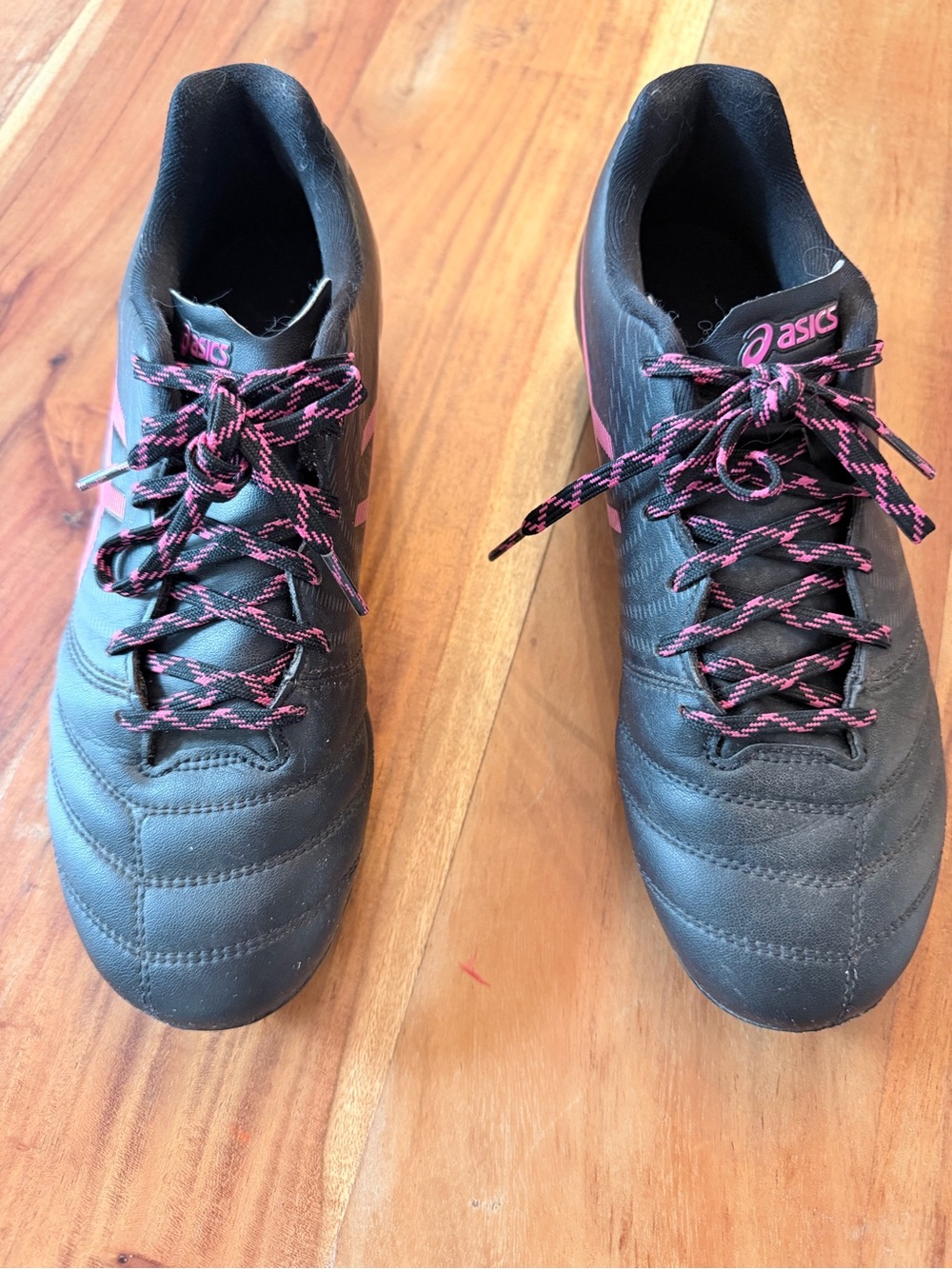 ASICS DS Light Soccer Cleats Boys Size 5 Black/Pink – Made in Japan